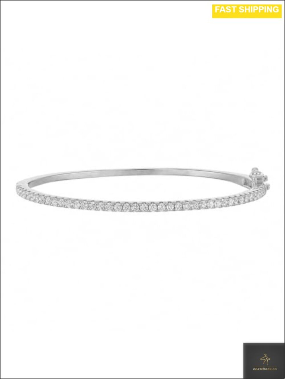 Dainty 2mm Pavé Cubic Zirconia Bangle Bracelet 14K Gold Plated Waterproof